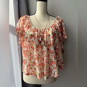 Chic Floral Lace Blouse The back has the same configuration as the front.